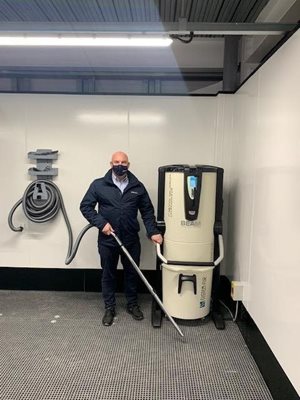 Beam Installations Manager showing Commercial Vacuum in Valeting Bay