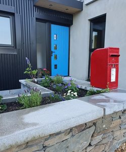 Ards-Peninsula-Selfbuild-front-door-and-postbox