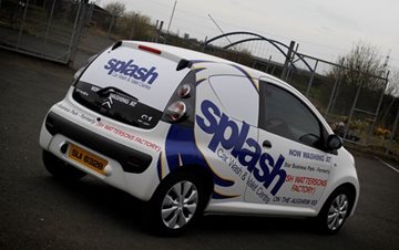 Splash Car Wash branded car