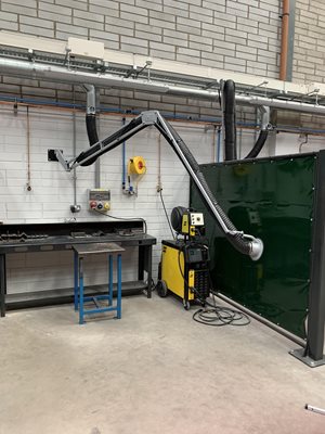 Beam Industrial Weld Fume Extraction Arm Extended