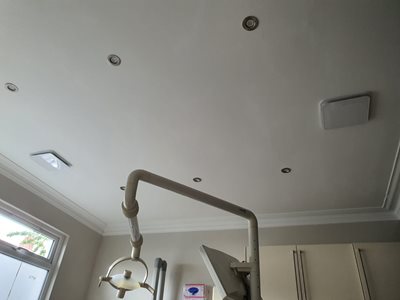 Brunswick Dental surgery room with ventilation valves on ceiling
