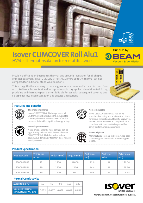 Isover-DuctWrap-Roll-Lagging-Insulation-BEAM-page-1