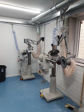 Centralised Dust Extraction System at prosthetics manufacturer