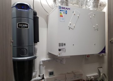 central vacuum and mvhr system installed