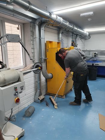 Sweep up point added to Dust Extraction System
